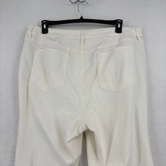 Athleta Sculptek Skinny Ankle Jeans Plus Size 22 White High Rise Stretch Denim - Picture 6 of 12